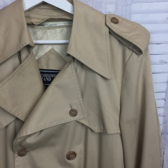 Christopher Rand Trench Coat Tan Vintage R 38 - Picture 2 of 8